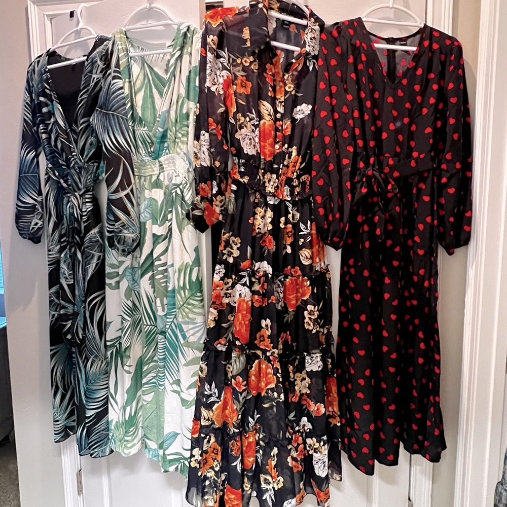 3 Dresses or Coverups, Large